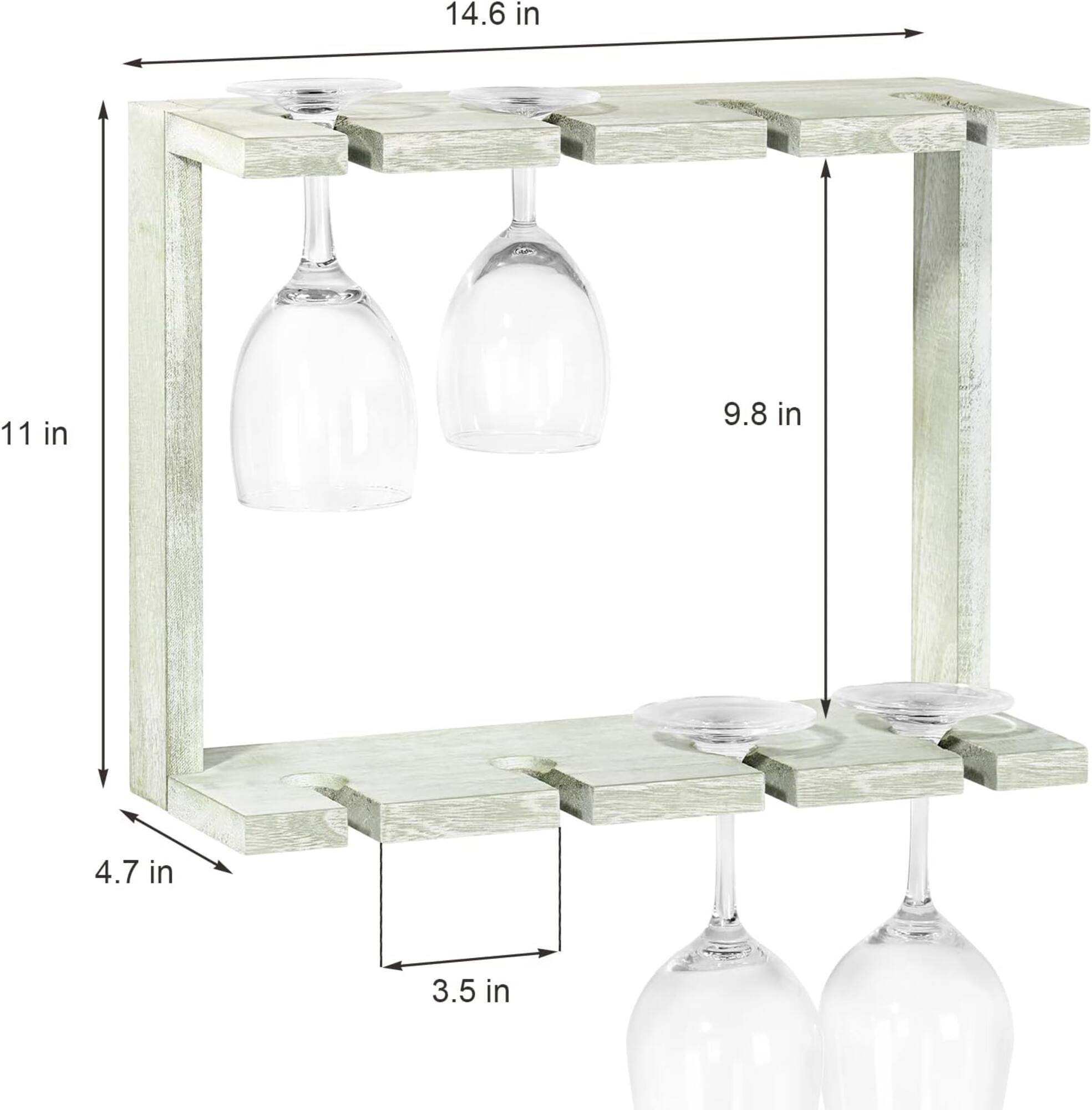 NEX™ Wall Mounted Wine Glass Stemware Rack Holder Hanger